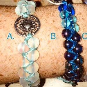 A: Mermaid Glass Shamballa Bracelet